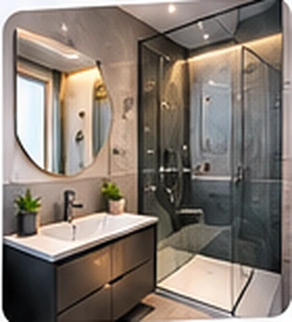 Salle de bain moderne, visuel d'illustration