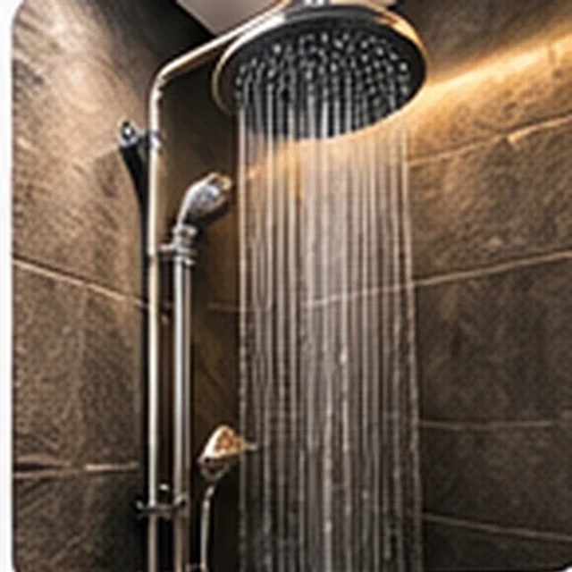 Illustration de douche à effet pluie